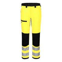 Pantalón de Trabajo Portwest Alta Visibilidad Service WX2 CD857 Multibolsillos Stretch