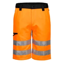 Bermuda de trabajo Portwest CD899 WX2 Eco alta visibilidad multibolsillos stretch