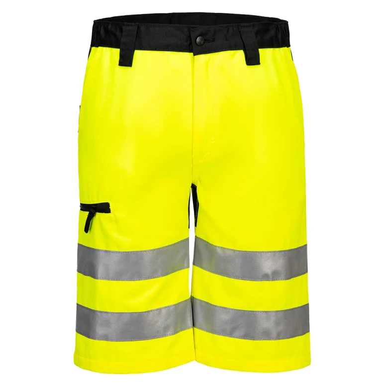 Bermuda de trabajo Portwest CD899 WX2 Eco alta visibilidad multibolsillos stretch