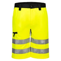 Bermuda de trabajo Portwest CD899 WX2 Eco alta visibilidad multibolsillos stretch