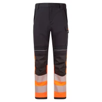 Pantalón de trabajo Portwest alta visibilidad FR451 multibolsillos antiestático ignífugo