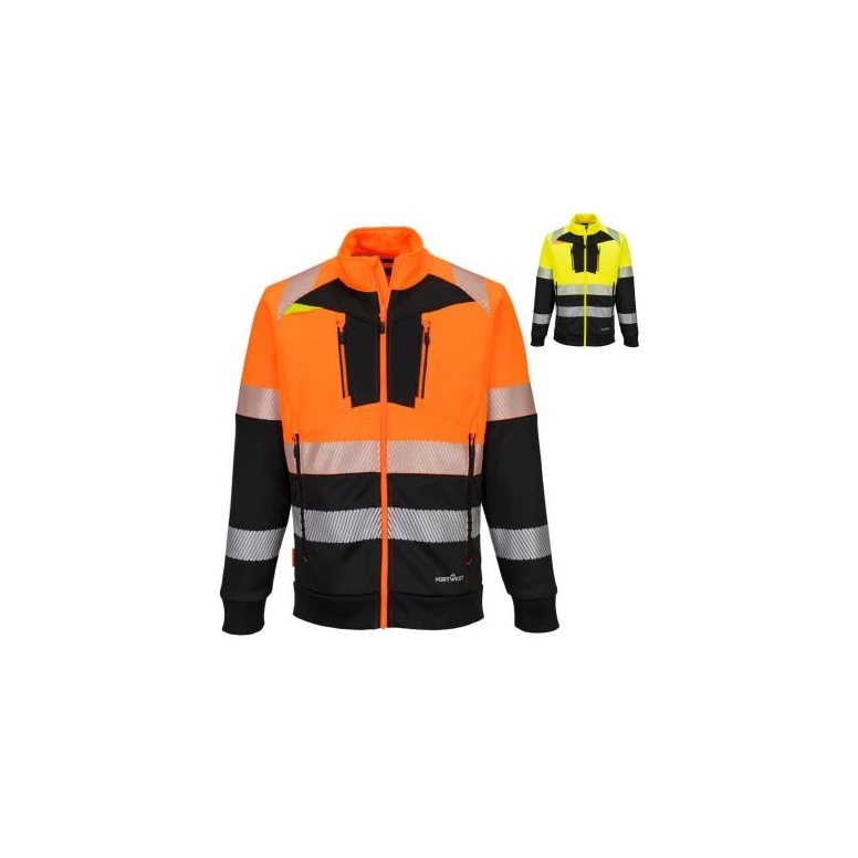 Sudadera de trabajo Portwest Alta Visibilidad DX490 Multibolsillos de forro polar