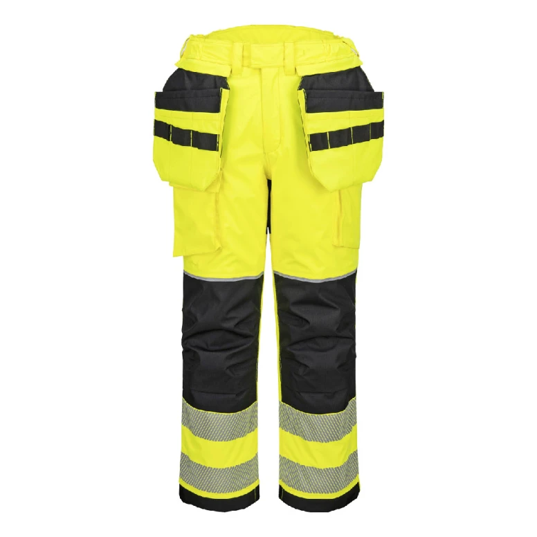Pantalón de Trabajo Portwest Alta Visibilidad FR427 Ignífugo Multibolsillos Resistente al Calor Antiestático Impermeable