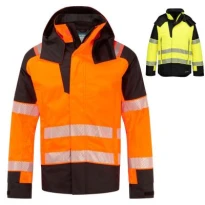 Chaqueta de Trabajo Portwest Alta Visibilidad FR606 Invernal Multibolsillos Ignífuga Impermeable