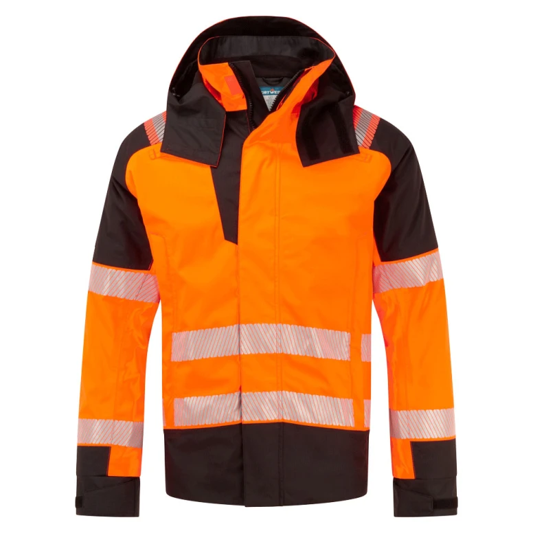 Chaqueta de Trabajo Portwest Alta Visibilidad FR606 Invernal Multibolsillos Ignífuga Impermeable