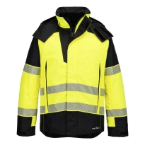 Chaqueta de Trabajo Portwest Alta Visibilidad FR606 Invernal Multibolsillos Ignífuga Impermeable