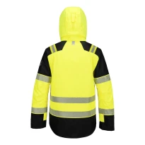Chaqueta de Trabajo Portwest Alta Visibilidad FR606 Invernal Multibolsillos Ignífuga Impermeable