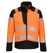 Chaqueta de Trabajo Portwest Alta Visibilidad FR718 Softshell Multibolsillos Impermeable Multinorma