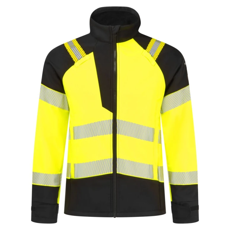 Chaqueta de Trabajo Portwest Alta Visibilidad FR718 Softshell Multibolsillos Impermeable Multinorma
