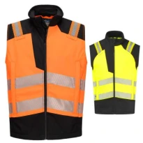 Chaleco de Trabajo Portwest Alta Visibilidad FR719 Softshell Impermeable Ignífugo