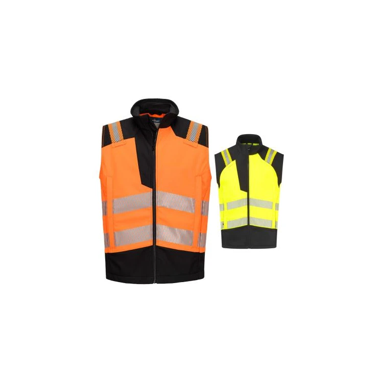 Chaleco de Trabajo Portwest Alta Visibilidad FR719 Softshell Impermeable Ignífugo
