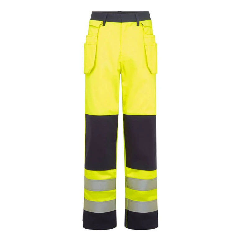 Pantalón de trabajo Portwest alta visibilidad FR440 multibolsillos antiestático