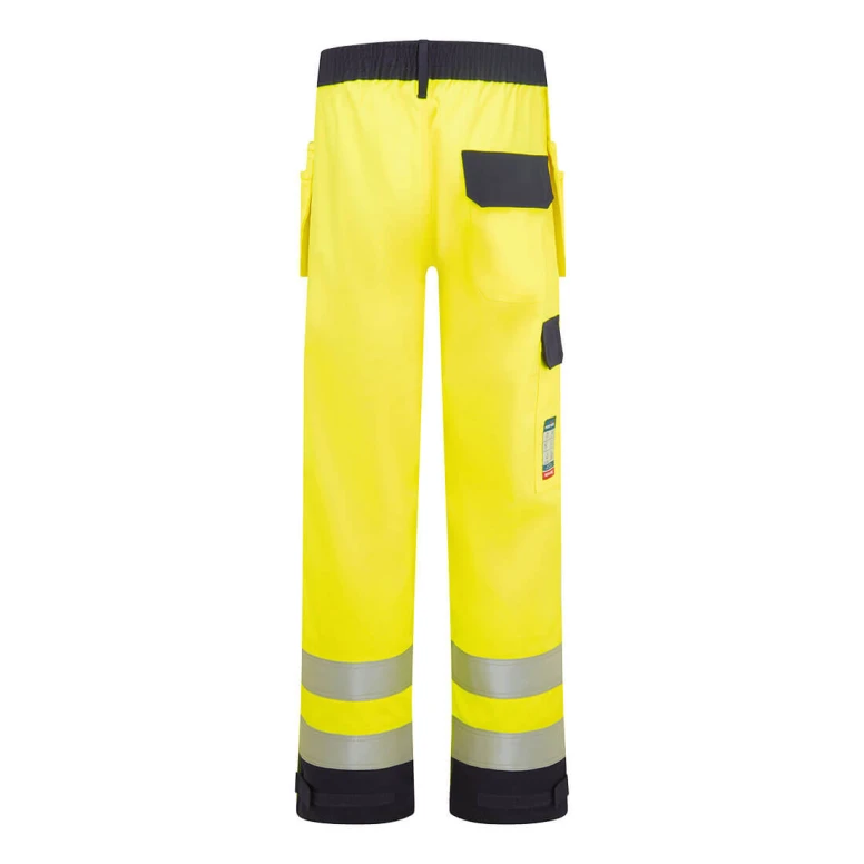 Pantalón de trabajo Portwest alta visibilidad FR440 multibolsillos antiestático