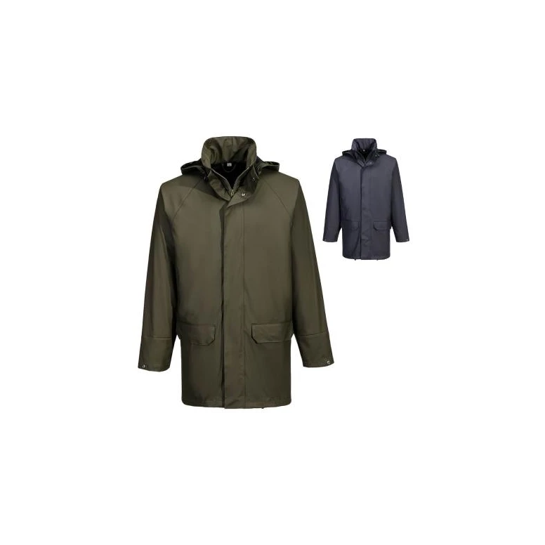 Chaqueta de trabajo Portwest Flexatex Chem S651 cortaviento impermeable