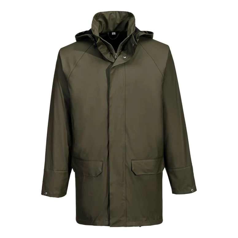 Chaqueta de trabajo Portwest Flexatex Chem S651 cortaviento impermeable