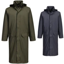 Chaqueta de trabajo Portwest Flexatex Chem Long S658 cortaviento impermeable