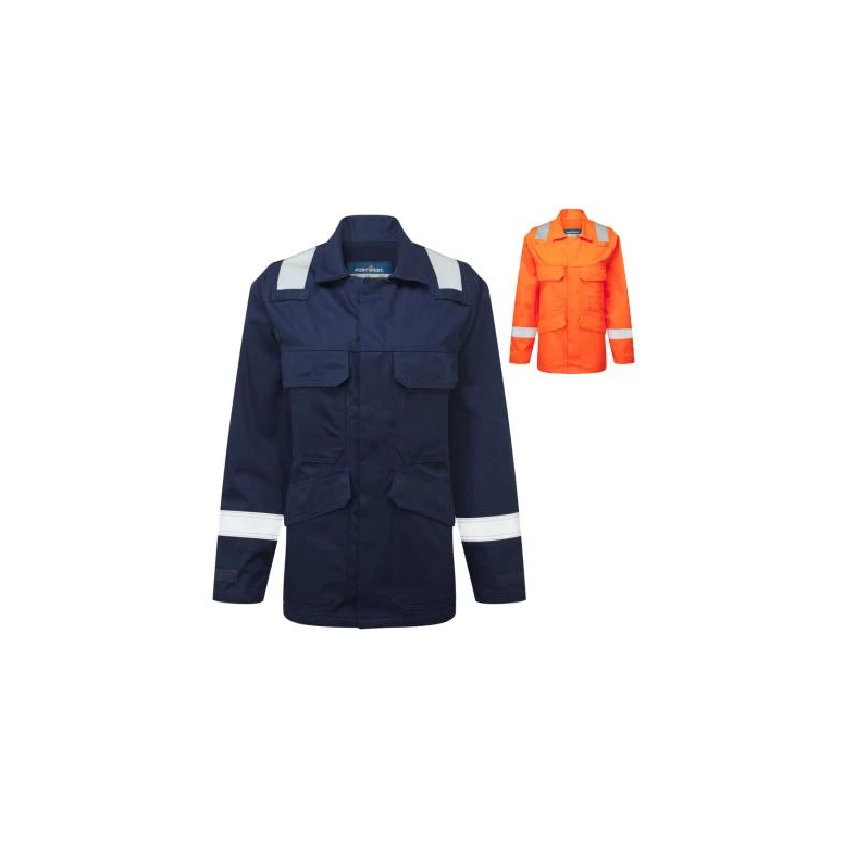 Chaqueta de trabajo Portwest FR740 Bizflame multibolsillos ignífuga antiestática mujer