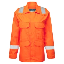 Chaqueta de trabajo Portwest FR740 Bizflame multibolsillos ignífuga antiestática mujer