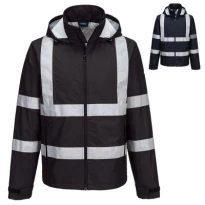 Chaqueta de Trabajo Portwest Alta Visibilidad Ligera Plegable Iona F442 Impermeable Multibolsillos