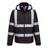 Chaqueta de Trabajo Portwest Alta Visibilidad Ligera Plegable Iona F442 Impermeable Multibolsillos