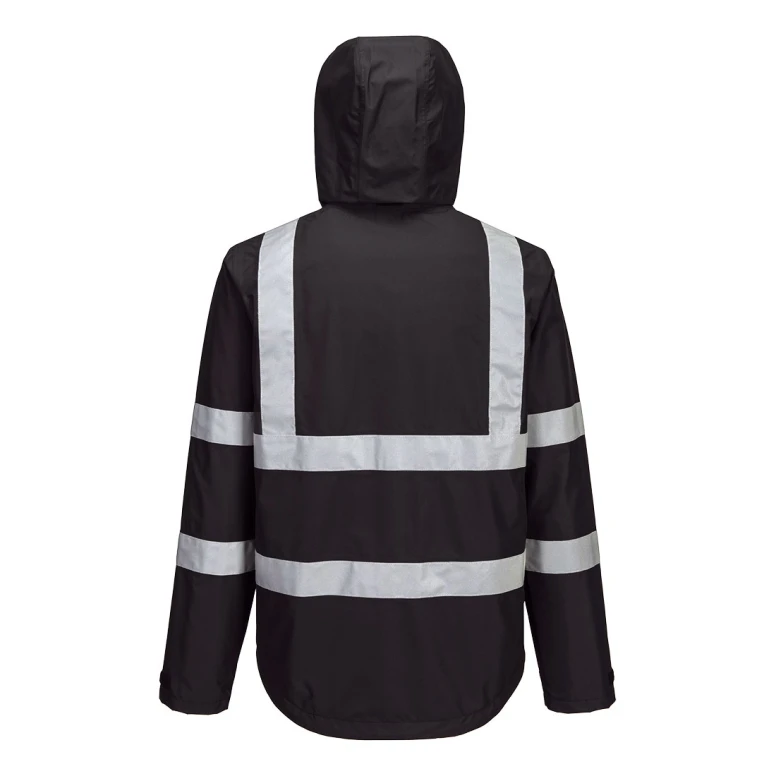Chaqueta de Trabajo Portwest Alta Visibilidad Ligera Plegable Iona F442 Impermeable Multibolsillos