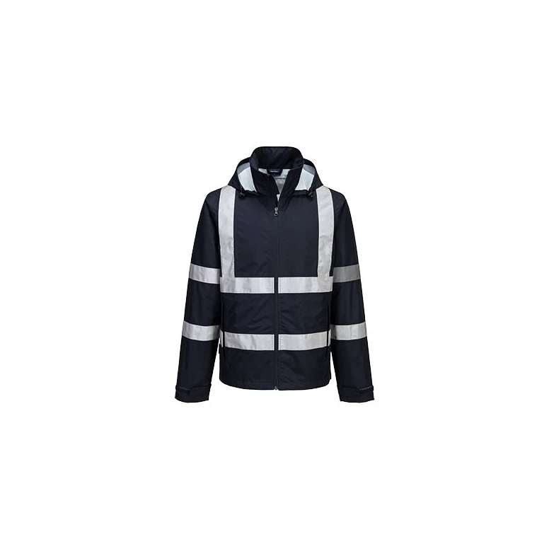 Chaqueta de Trabajo Portwest Alta Visibilidad Ligera Plegable Iona F442 Impermeable Multibolsillos