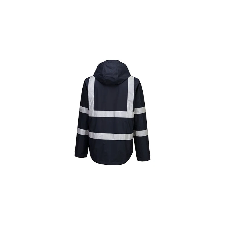 Chaqueta de Trabajo Portwest Alta Visibilidad Ligera Plegable Iona F442 Impermeable Multibolsillos
