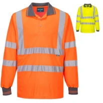 Polo de Trabajo Portwest ES277 Alta Visibilidad Manga Larga