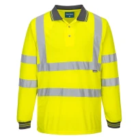 Polo de Trabajo Portwest ES277 Alta Visibilidad Manga Larga