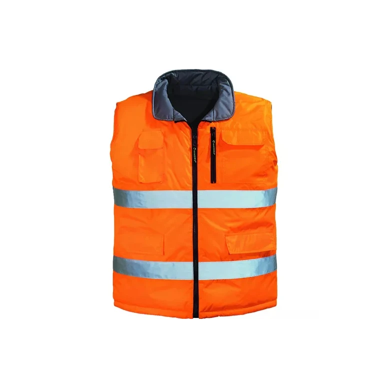 Chaleco de trabajo Coverguard Hi-Way 7HWGO reversible alta visibilidad