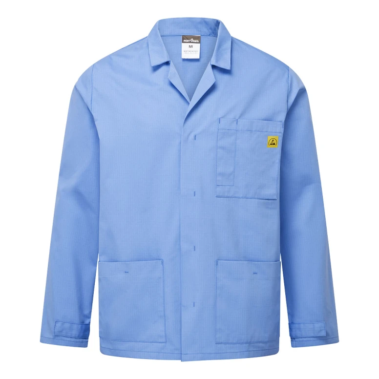 Chaqueta de trabajo Portwest antiestatica ESD AS18 laboratorio