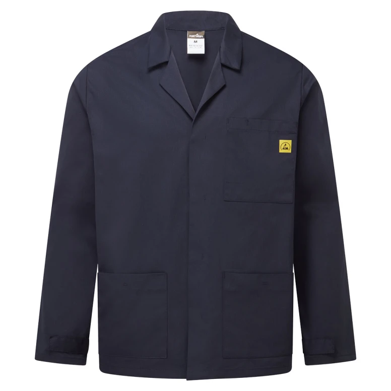 Chaqueta de trabajo Portwest antiestatica ESD AS18 laboratorio