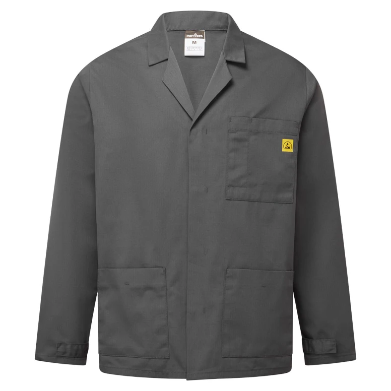 Chaqueta de trabajo Portwest antiestatica ESD AS18 laboratorio