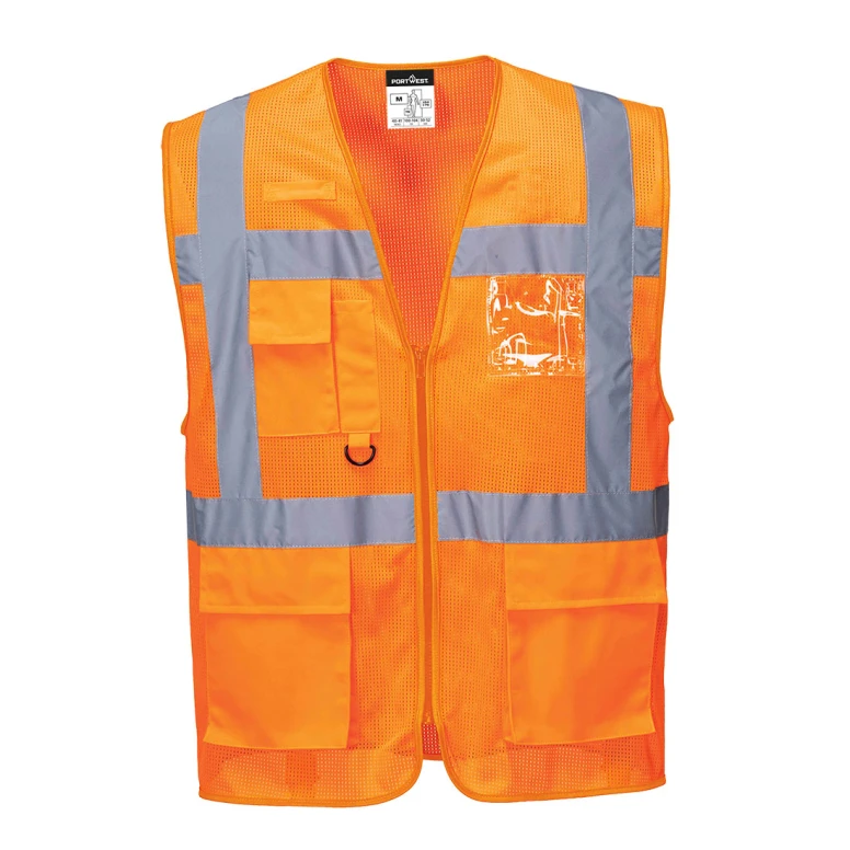 Chaleco de Trabajo Portwest ES376 Alta Visibilidad Multibolsillos
