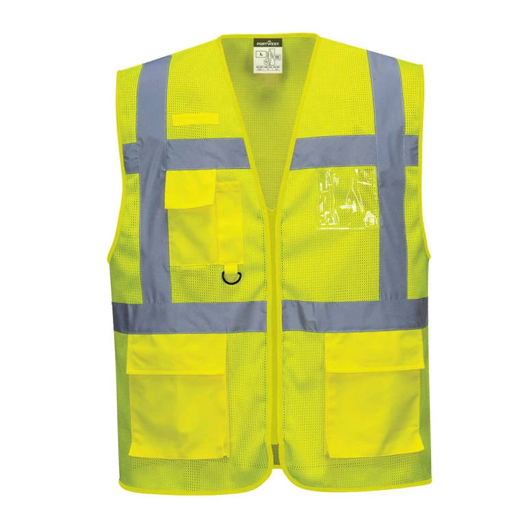 Chaleco de Trabajo Portwest ES376 Alta Visibilidad Multibolsillos