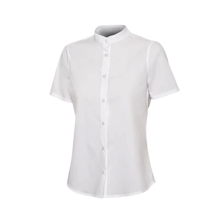 Camisa coreana de trabajo de manga corta Elástica Velilla Mujer 405014S