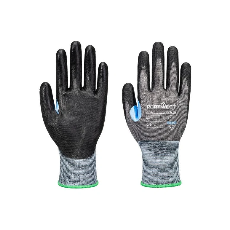 12 piezas - Guantes de trabajo Portwest A649 anticorte recubiertos en PU