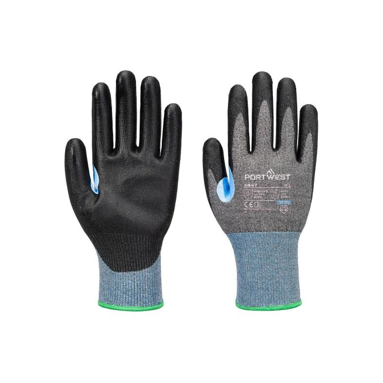 12 piezas - Guantes de trabajo Portwest A647 anticorte recubiertos en PU