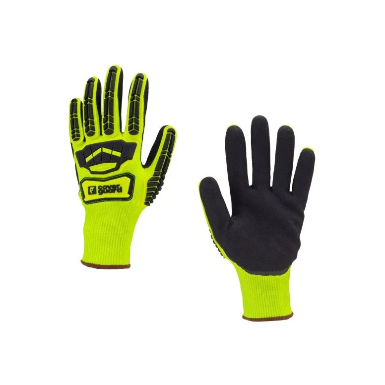 5 Pares - Guantes de Trabajo Coverguard en Nitrilo Eurocut Impact 200 1CHIC30 Anticorte
