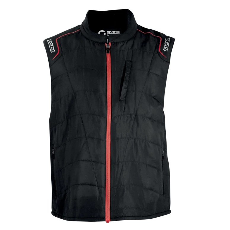 Chaleco de trabajo Sparco PARAMOUNT con interior de forro polar acolchado invernal Multibolsillos - negro