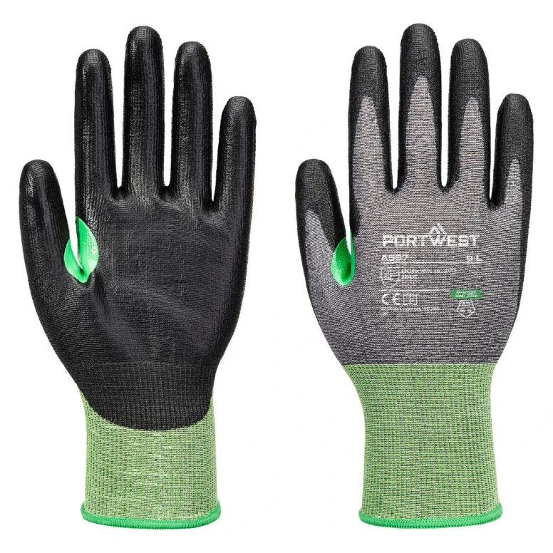 12 piezas - Guantes de trabajo Portwest A637 anti corte recubiertos en PU