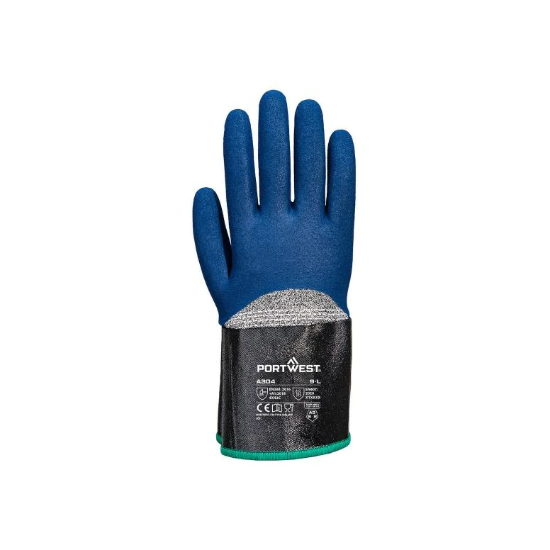 12 piezas - Guantes de trabajo Portwest A304 anti corte recubiertos en nitrilo