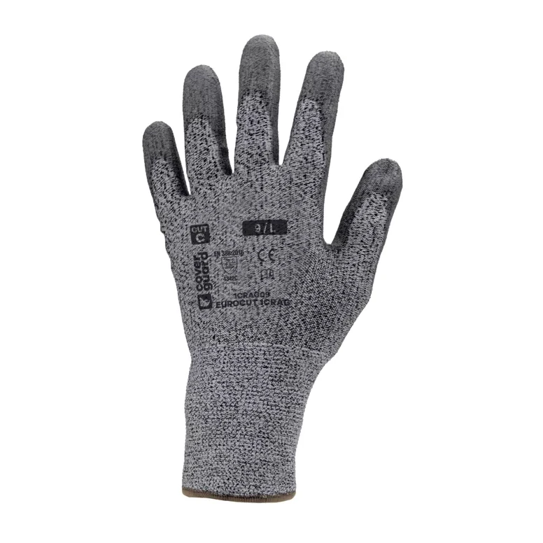12 Pares - Guantes de Trabajo Coverguard en Poliuretano Eurocut 1CRAG anticorte