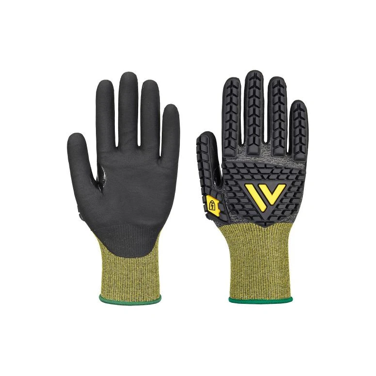 12 piezas - Guantes de trabajo Portwest A756 antiestáticos anticorte recubiertos de nitrilo