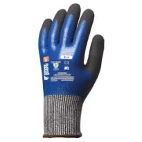 5 pares - Guantes de trabajo Coverguard de nitrilo Eurocut N505 1CRAN Anticorte