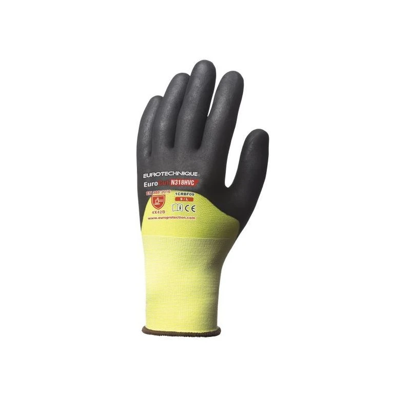 5 pares - Guantes de trabajo Coverguard de nitrilo Eurocut 1CRBF anticorte