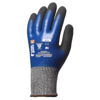 5 pares - Guantes de trabajo Coverguard de nitrilo Eurocut 1CRFN Anticorte