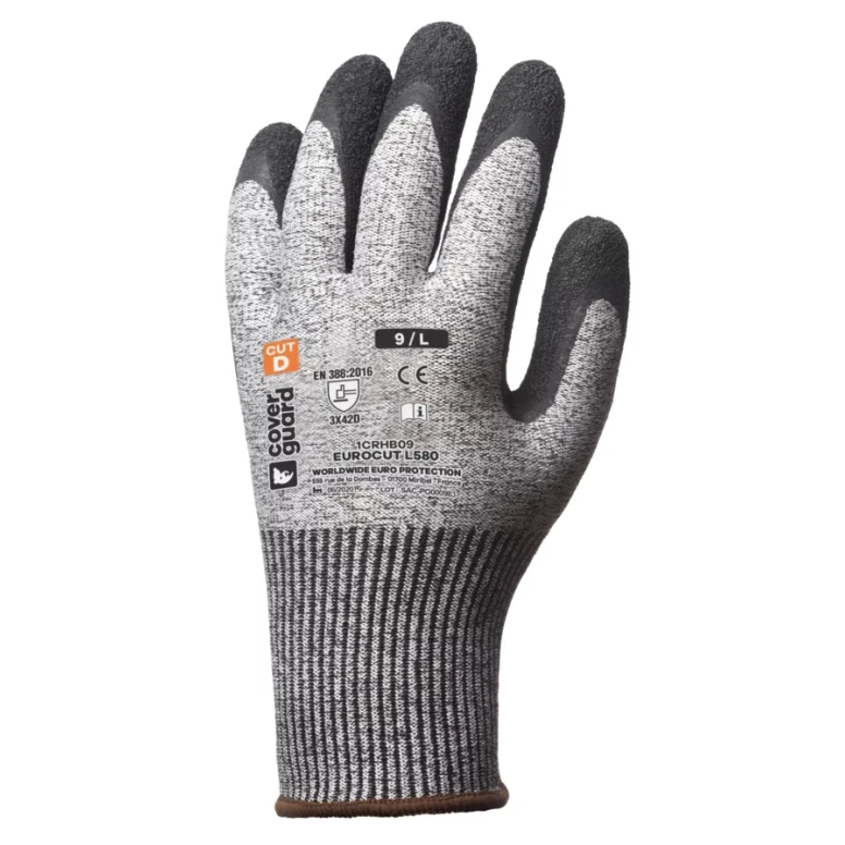 5 pares - Guantes de trabajo Coverguard de látex Eurocut 1CRHB Anticorte