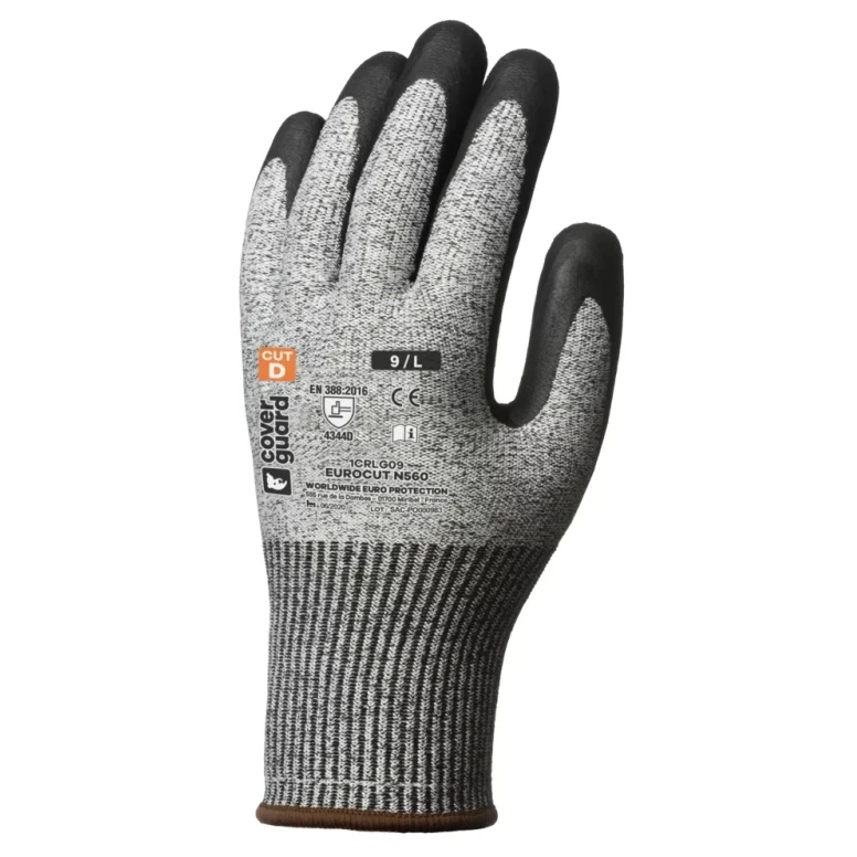 5 pares - Guantes de trabajo Coverguard de nitrilo Eurocut 1CRLG anticorte