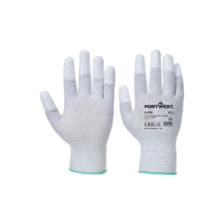 12 Piezas - Guantes de Trabajo Portwest AB198 Recubiertos de PU